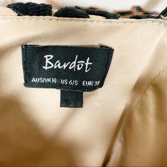 Bardot Black Flora Lace Dress Small - Picture 5 of 8